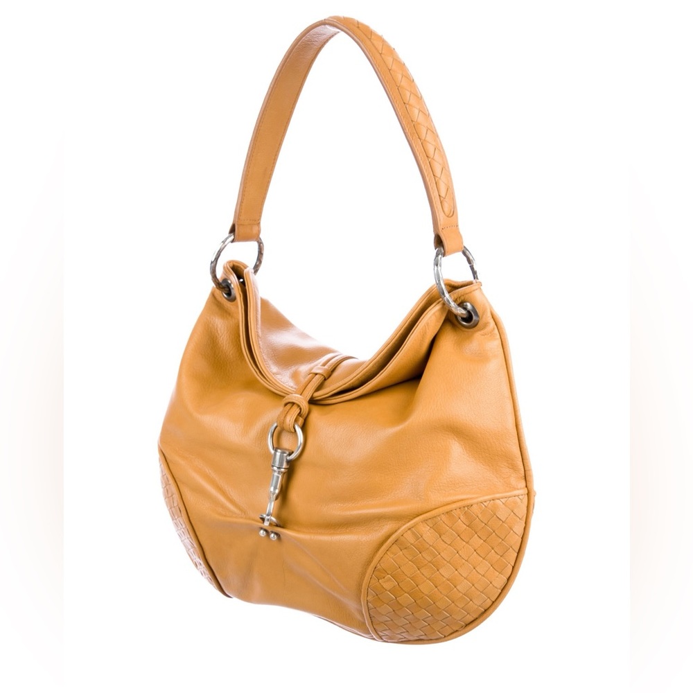 Bottega Veneta marigold leather shoulder bag. - Picture 2 of 5